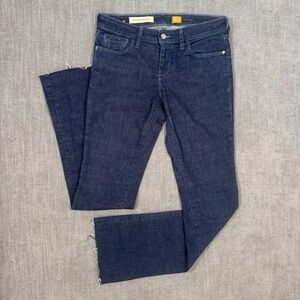 Pilcro and the Letterpress No. 26 Fit & Stet Dark Wash Jeans Womens 26 Raw Hem